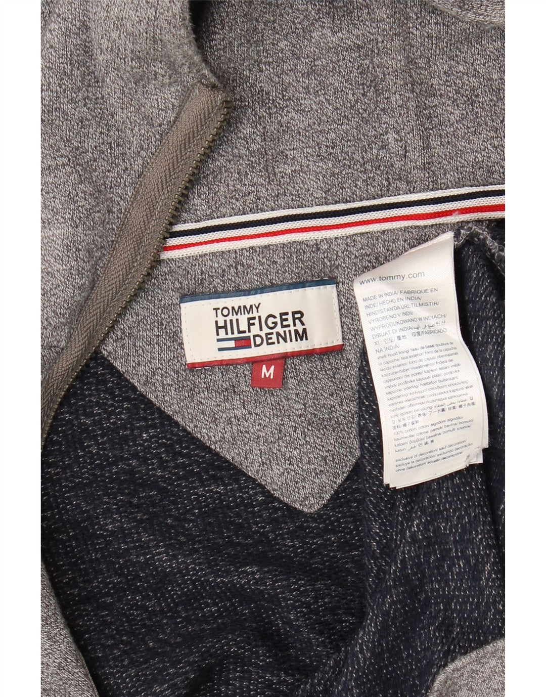 Tommy Hilfiger Herre hættetrøje Jumper Medium Grey Flecked Bomuld