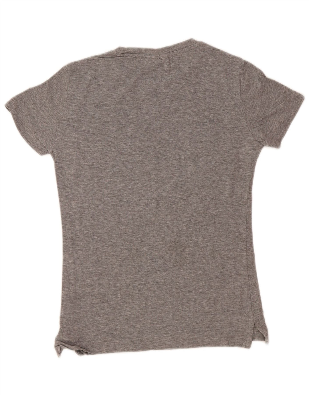 ELLESSE Grafisk T-shirt top til kvinder DK 10 Lille grå flækket bomuld