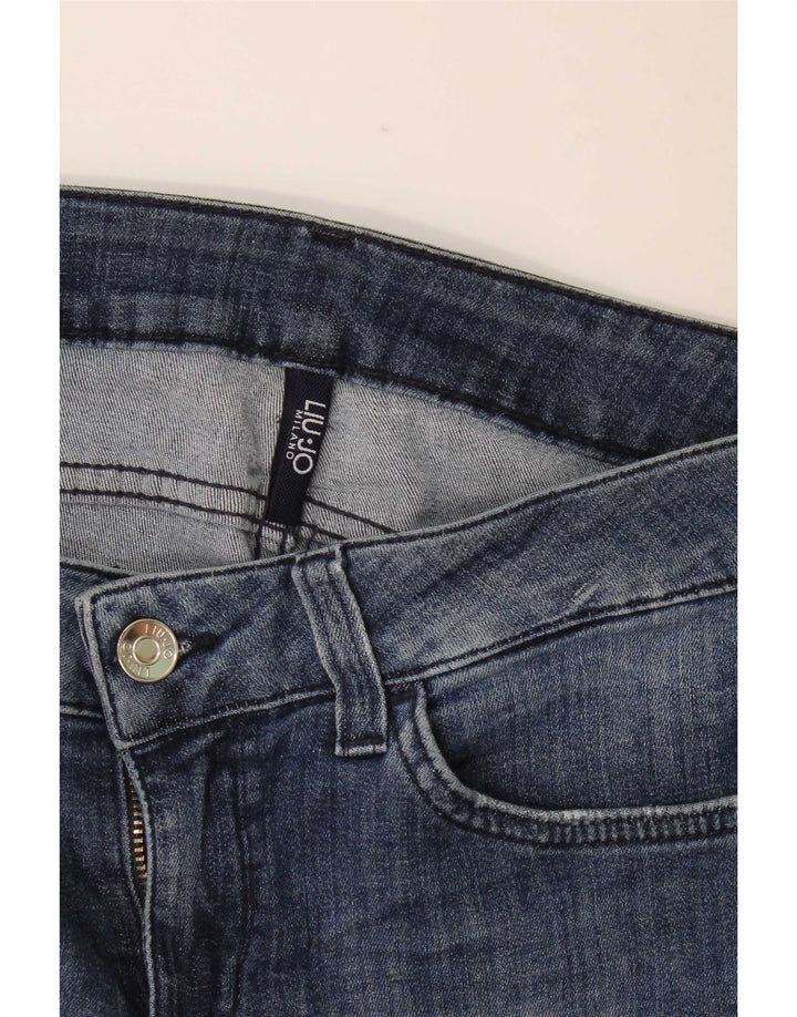 Liu Jo Dame Distressed Slim Jeans W28 L27 Blå
