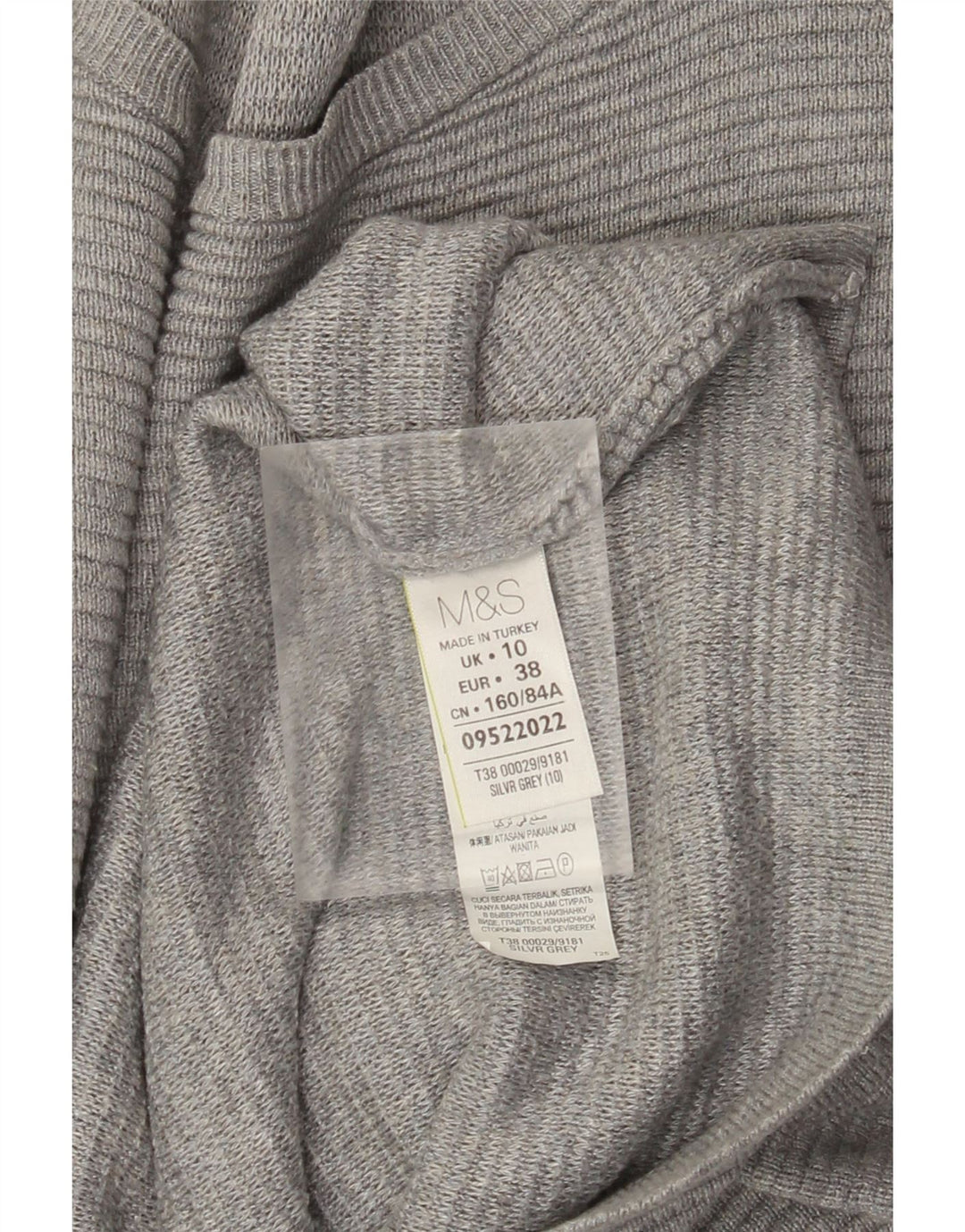 Marks & Spencer Dame Oversized Jumper Dress UK 10 Small Grey Viscose