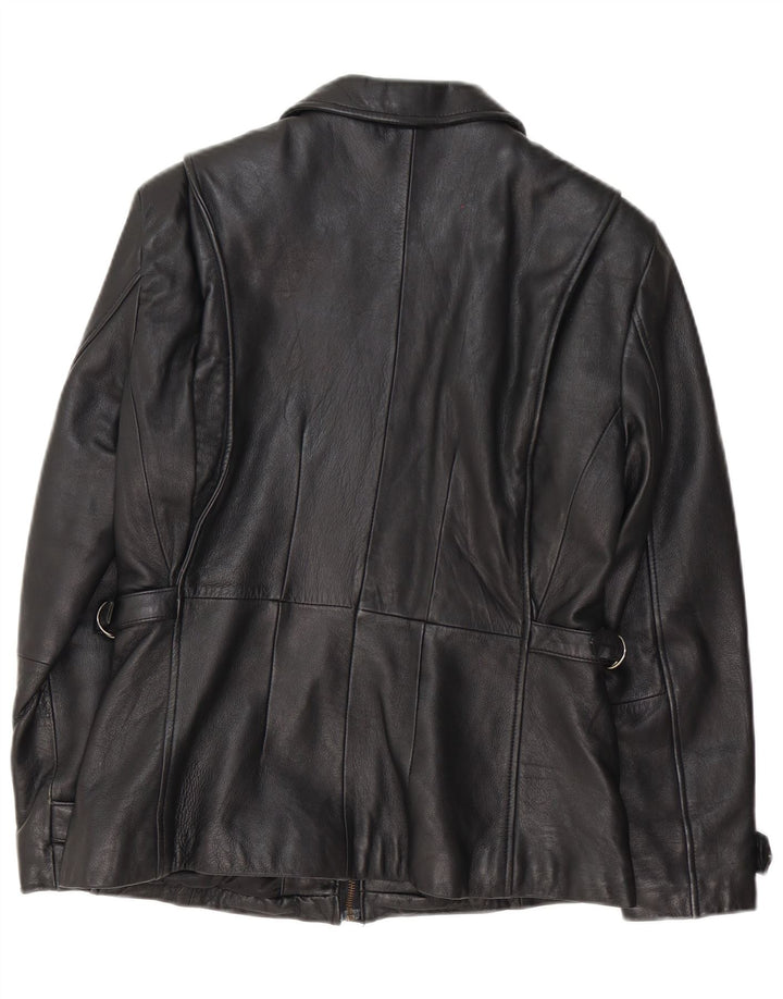 Wilsons Dame Læderjakke UK 10 Small Black Classic