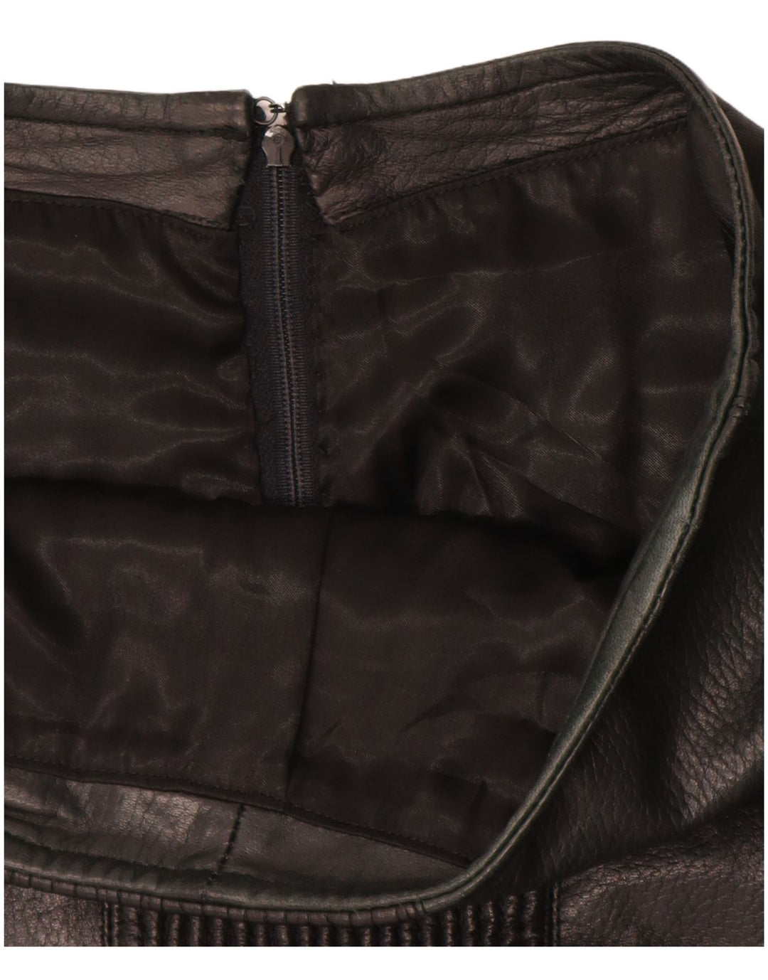 VINTAGE lædernederdel til kvinder W26 Lille sort