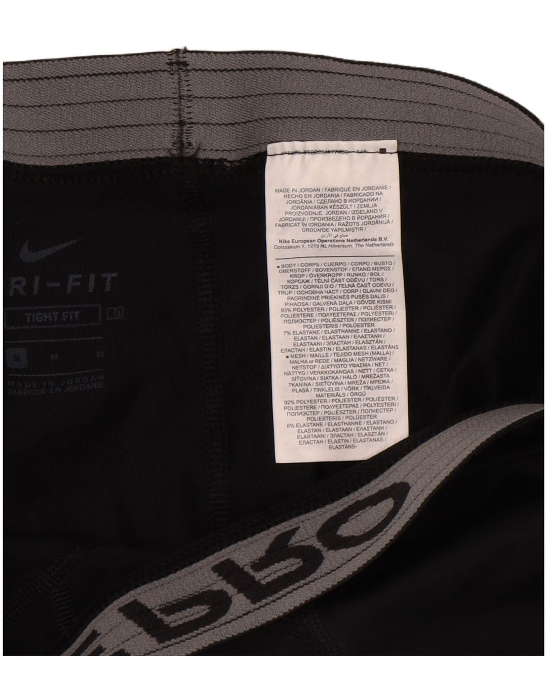 Nike Herre Dri Fit Grafiske Leggings Medium Sort Polyester