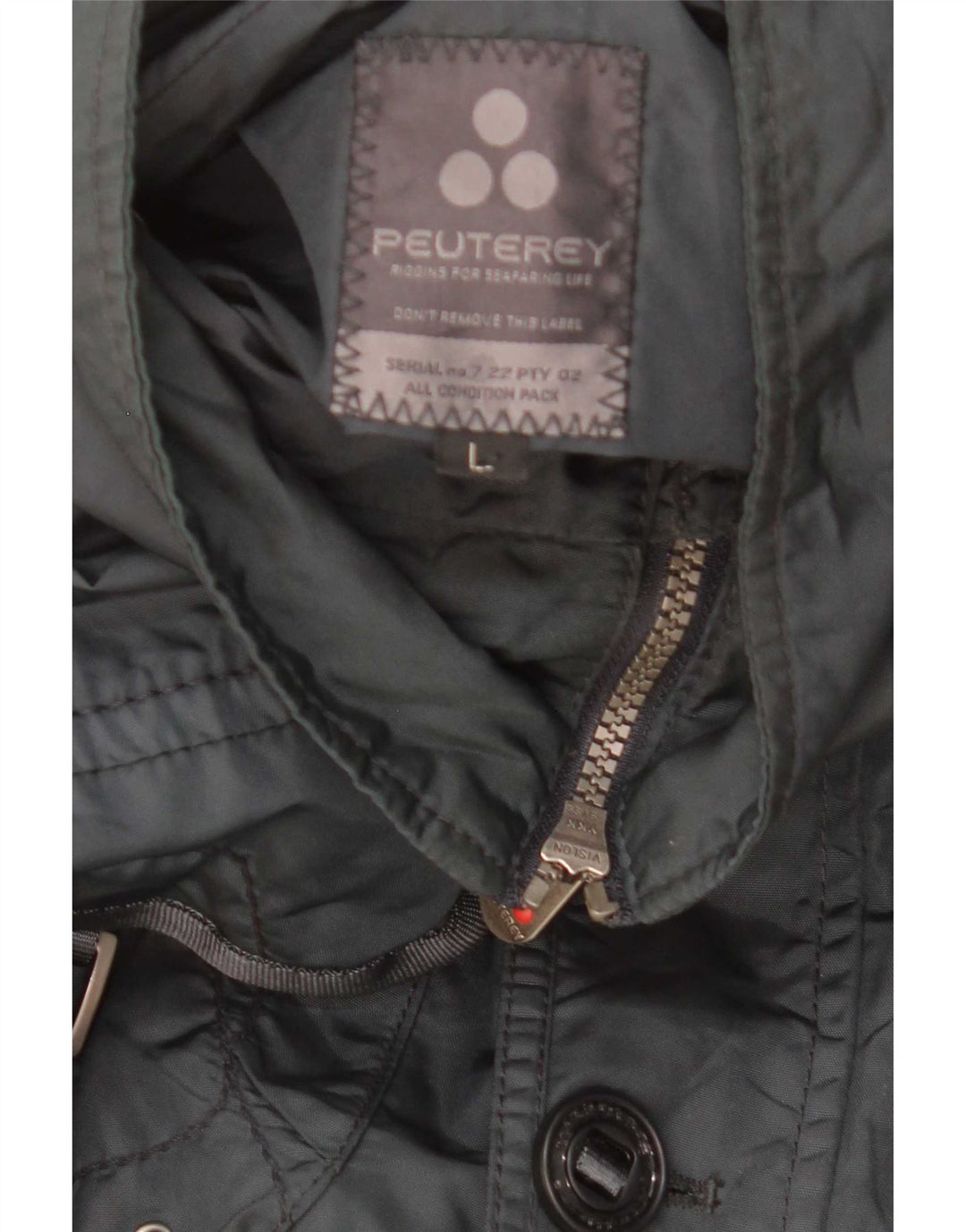 PEUTEREY Herre Utility Jacket UK 40 Large Grå Polyamid