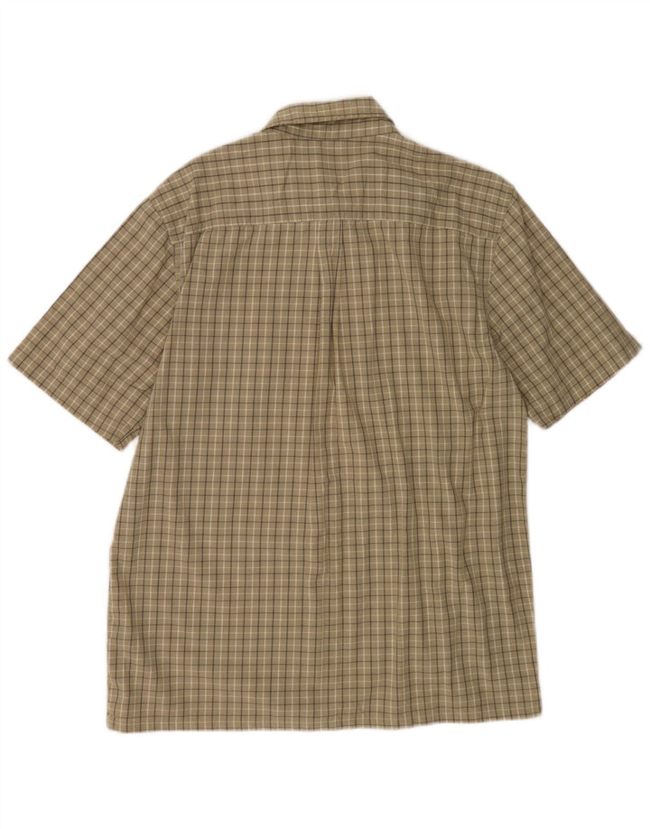 Calvin Klein Jeans Kortærmet Herreskjorte Medium Khaki Ternet Bomuld