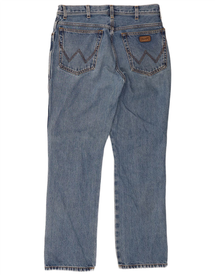 Wrangler Herre Regular Fit Straight Jeans W34 L32 Blå Bomuld