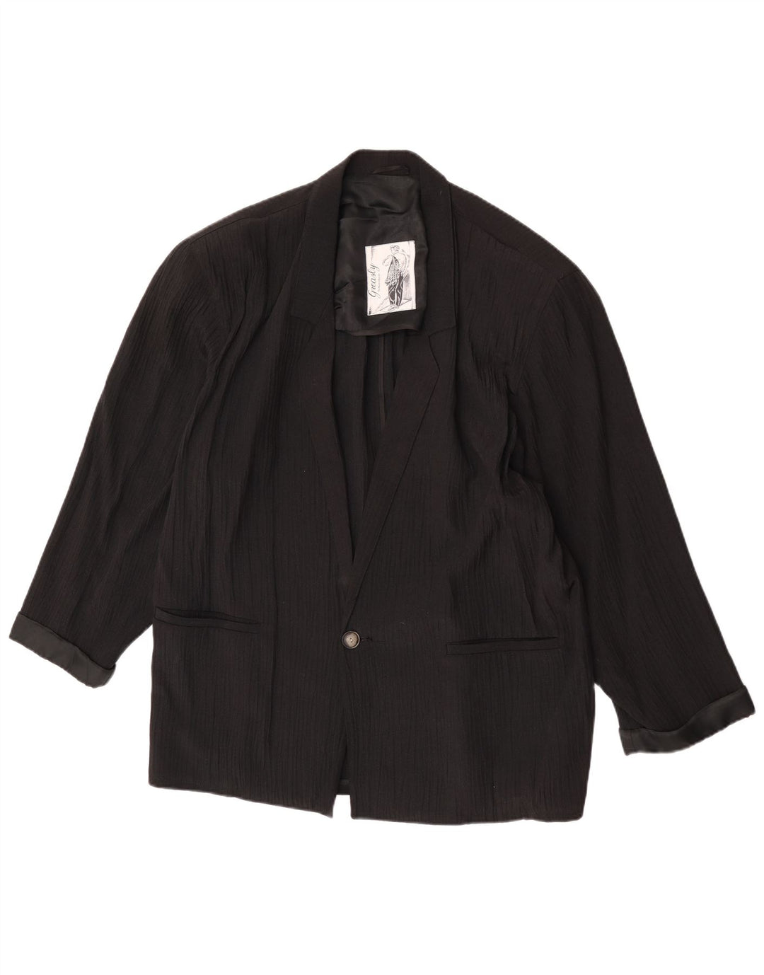 Vintage Herre 1 Knap Blazer Jacket UK 40 Large Black