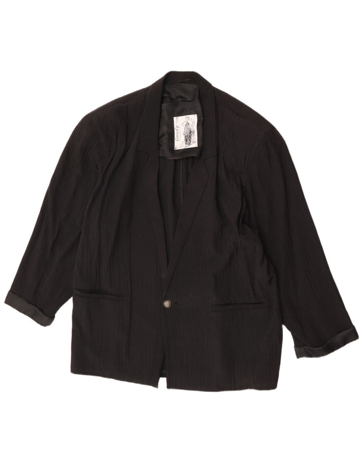 Vintage Herre 1 Knap Blazer Jacket UK 40 Large Black