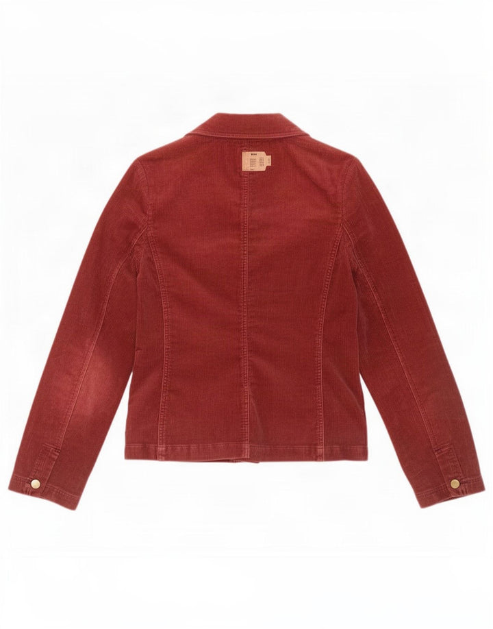 Phase Eight Dame 3-knaps Corduroy Blazer Jacket UK 12 Medium Burgundy