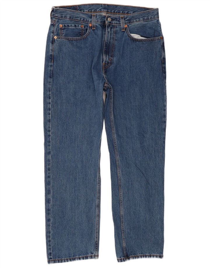 Levi's Herre 505 Straight Jeans W35 L30 Blå Bomuld
