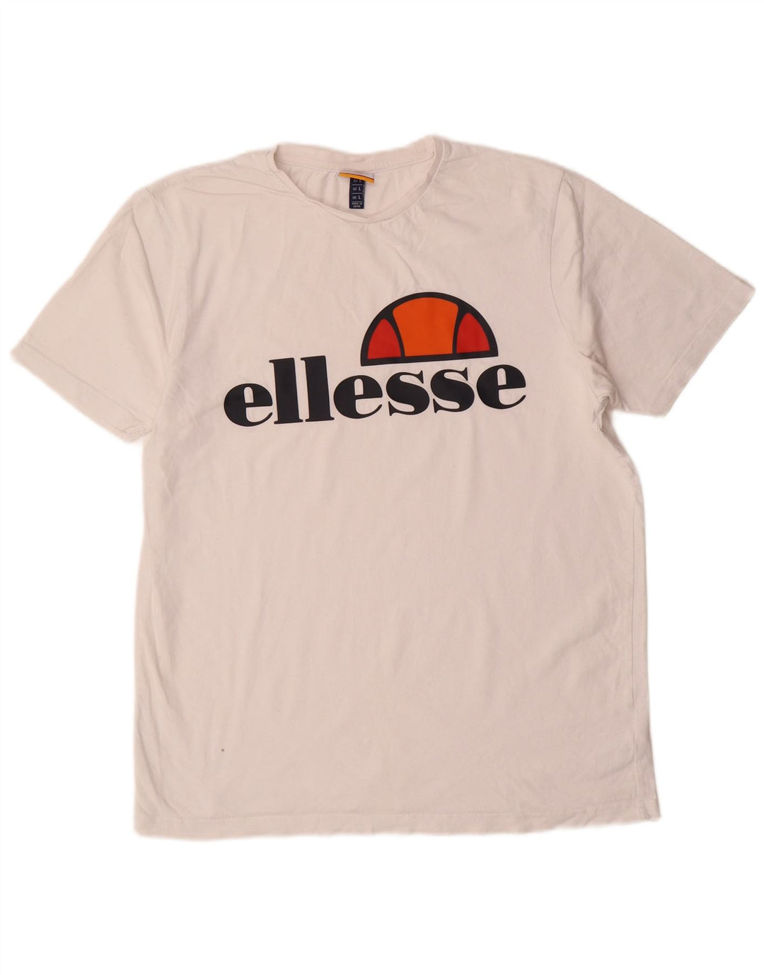 ELLESSE Herre grafisk T-shirt Top Stor hvid bomuld