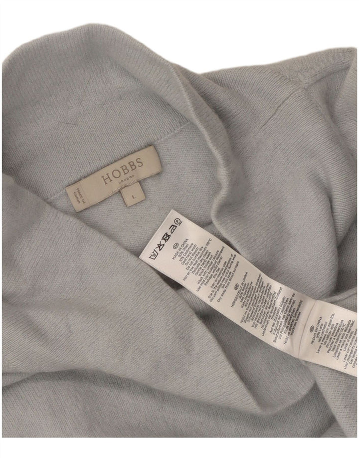 Hobbs Dame Rullehals Sweater UK 14 Stor Grå Uld