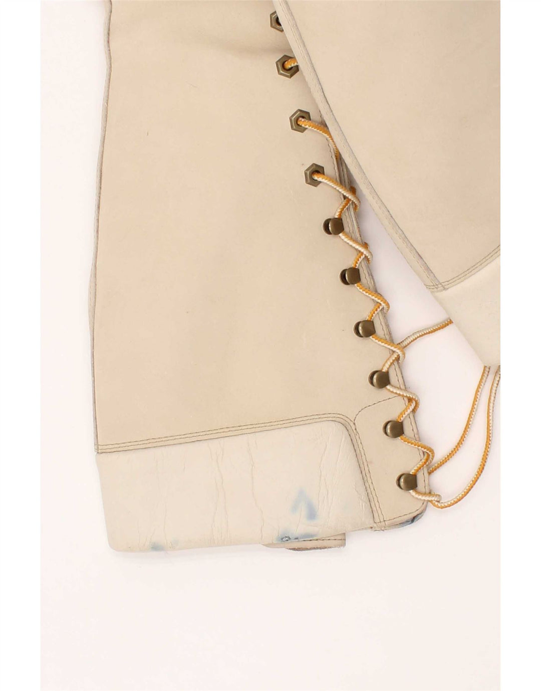 Timberland Dame Læder Knæhøje Støvler UK Størrelse 6 Beige Læder