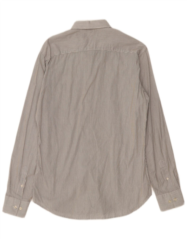 FRANSK FORBINDELSE Herreskjorte lille grå nålestribet bomuld