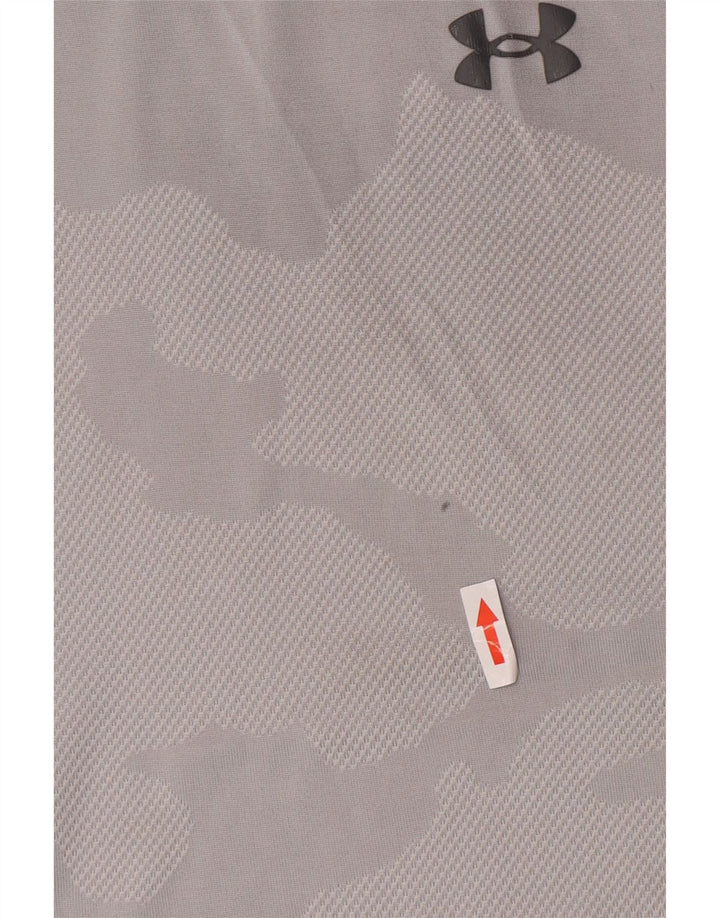 Under Armour Boys T-Shirt Top 13-14 år XL Grå Camouflage Polyester