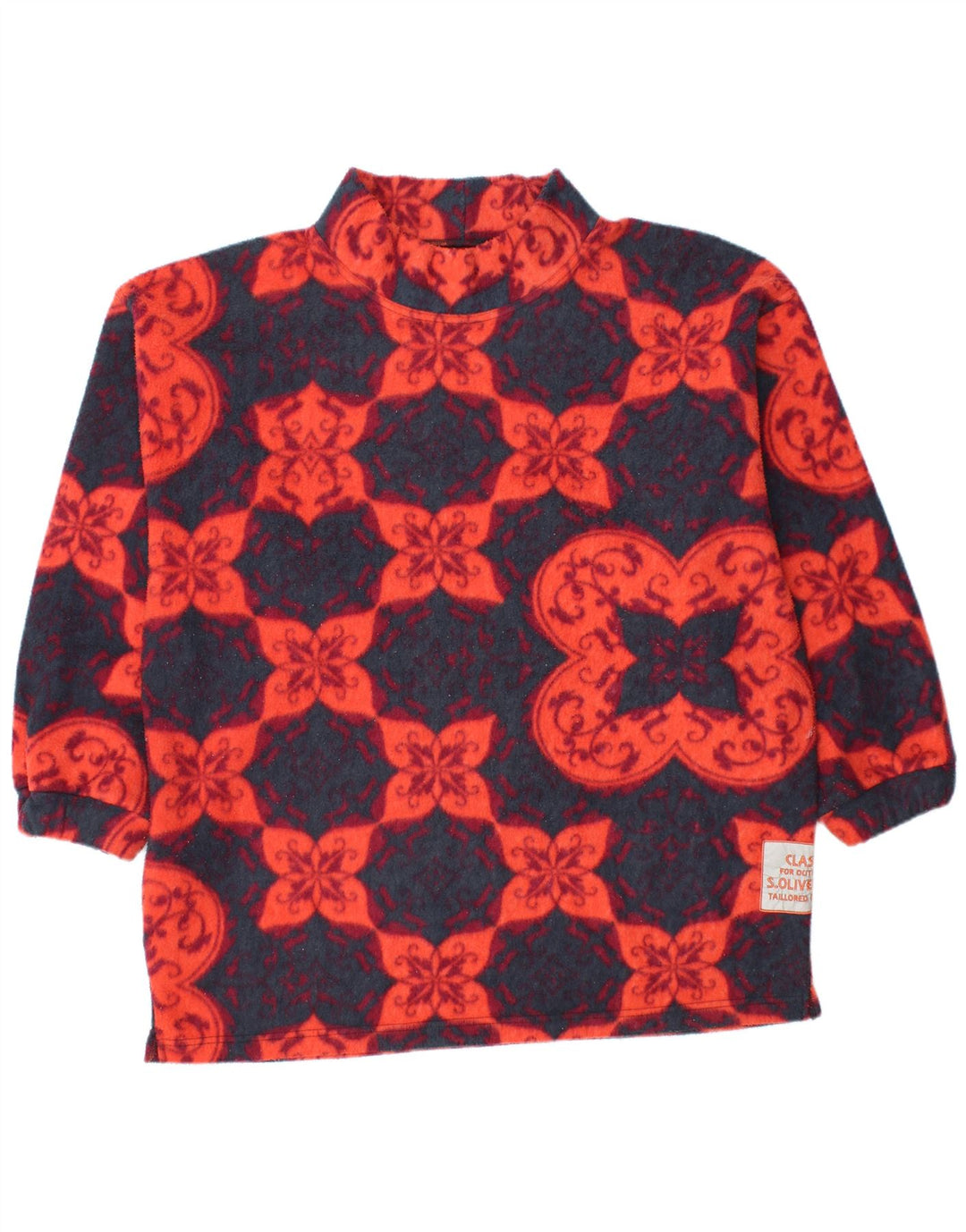 S.Oliver Fleece Jumper til mænd XL Marineblå Blomsterpolyester