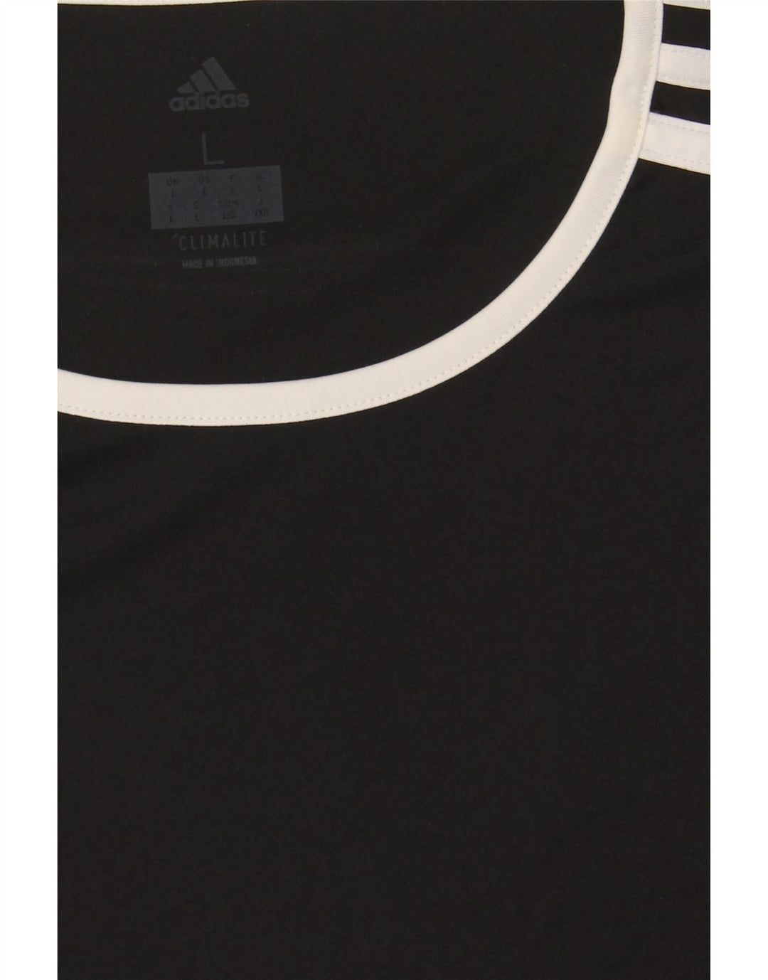 ADIDAS Mens Climalite T-Shirt Top Large Black Colourblock Polyester Vintage Adidas and Second-Hand Adidas from Messina Hembry 