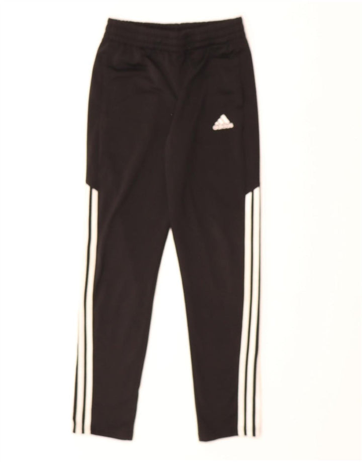 ADIDAS Boys Tracksuit Trousers 11-12 Years  Black Polyester