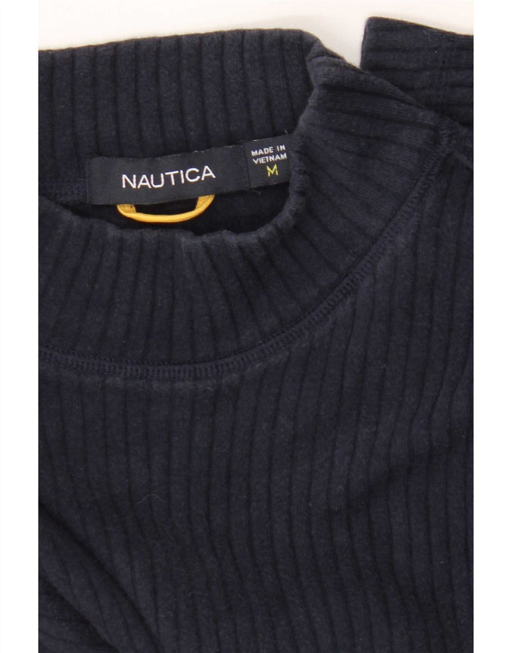 Nautica Herre Top Langærmet Medium Navy Blue Colourblock Bomuld