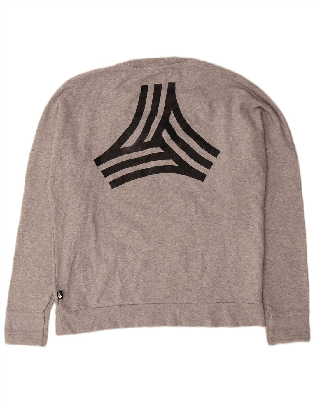 Adidas grafisk sweatshirt til mænd, stor grå flækket bomuld