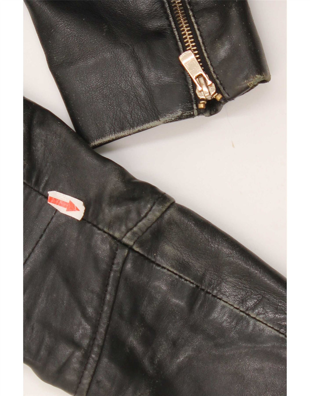 Mango Womens Crop Læderjakke UK 10 Small Black