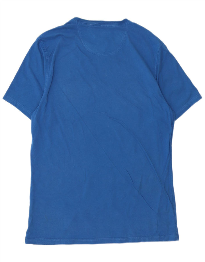 BARBOUR Herre Skræddersyet Fit T-Shirt Top Stor Blå Bomuld