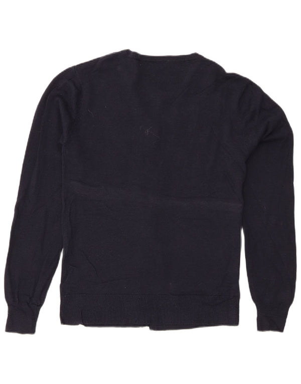 IZOD Pige Cardigan Sweater 15-16 År XL Marineblå Bomuld