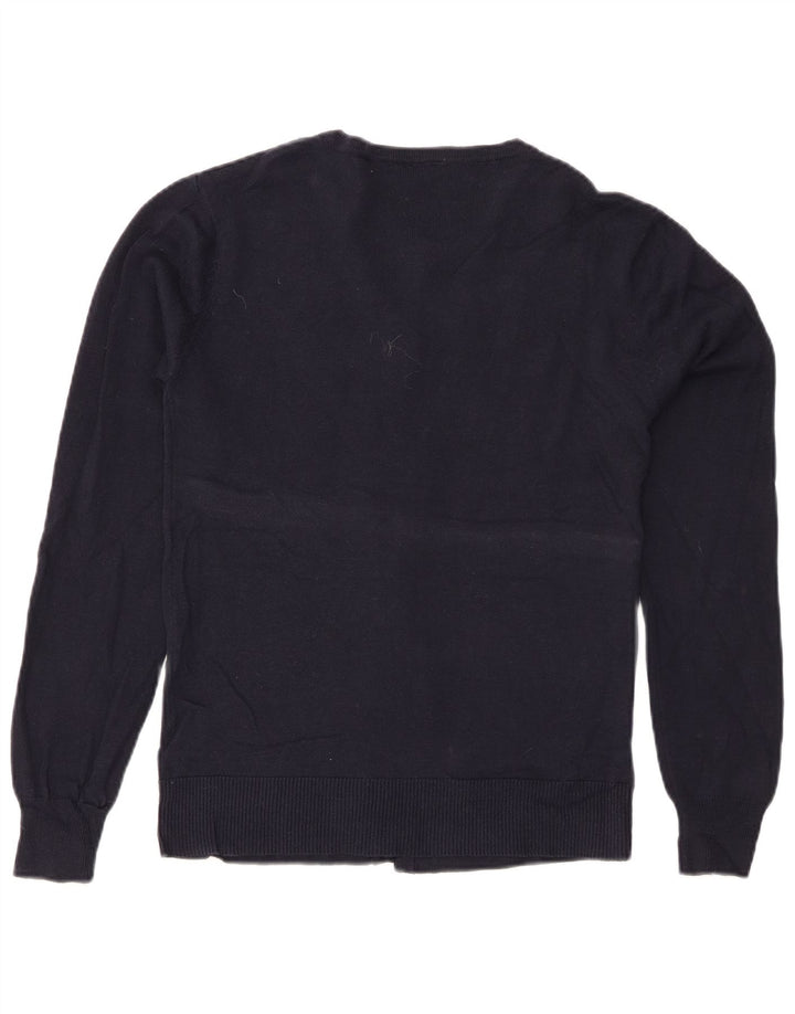 IZOD Pige Cardigan Sweater 15-16 År XL Marineblå Bomuld