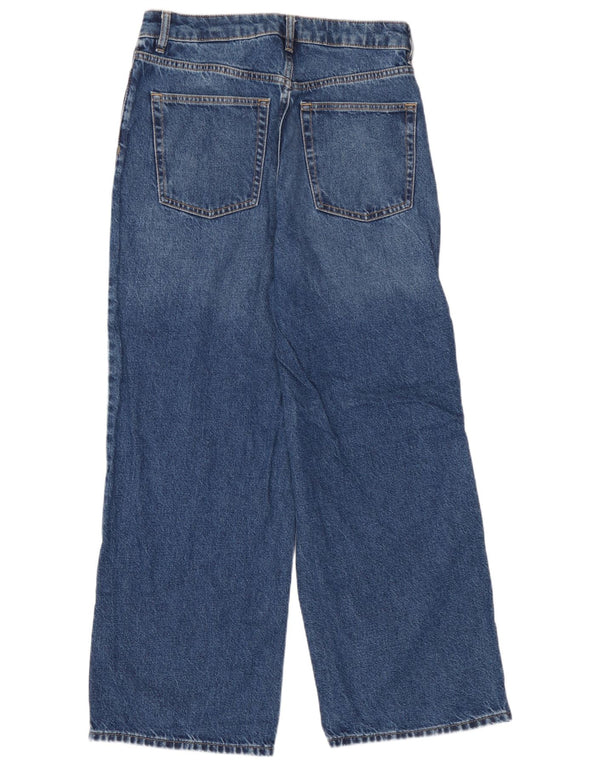 Marks & Spencer Dame Jeans med brede ben UK 12 Medium W30 L28 Blå Bomuld
