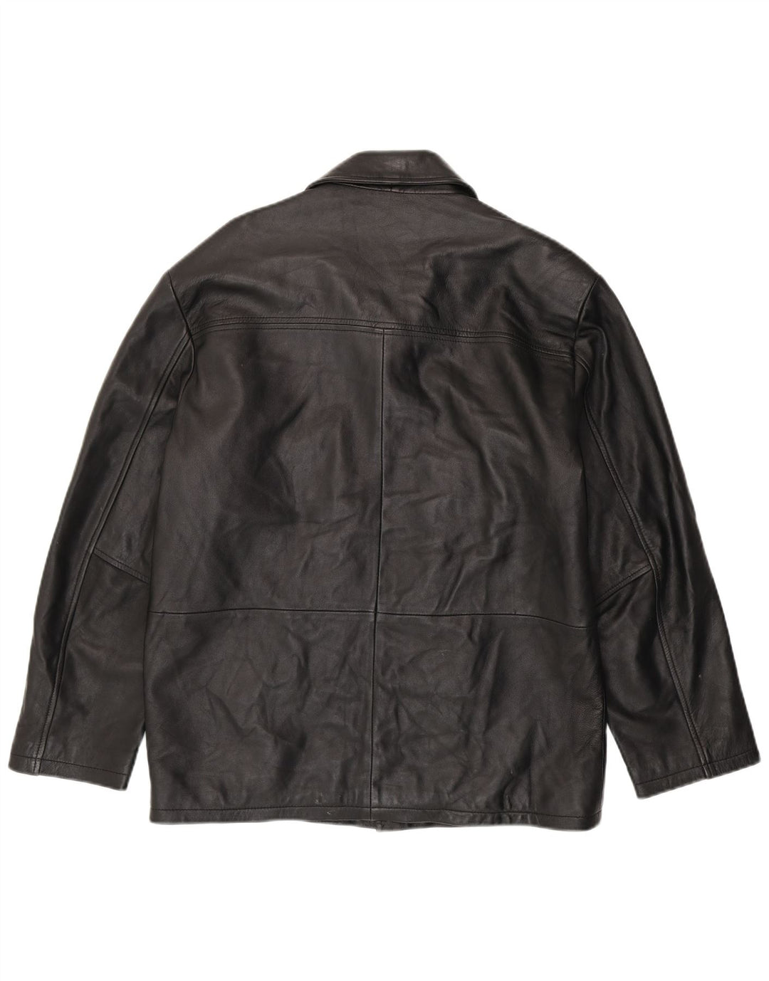 Vintage herre læderjakke UK 40 Stor sort læder
