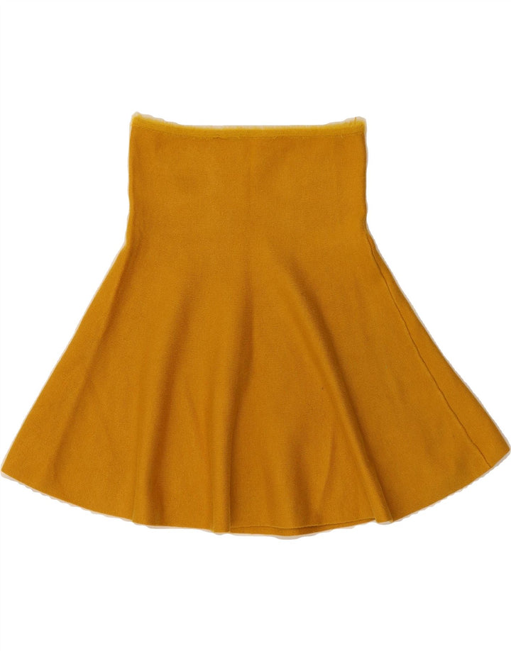 ZARA Womens Knit Flared Skirt Small W26  Yellow Vintage Zara and Second-Hand Zara from Messina Hembry 