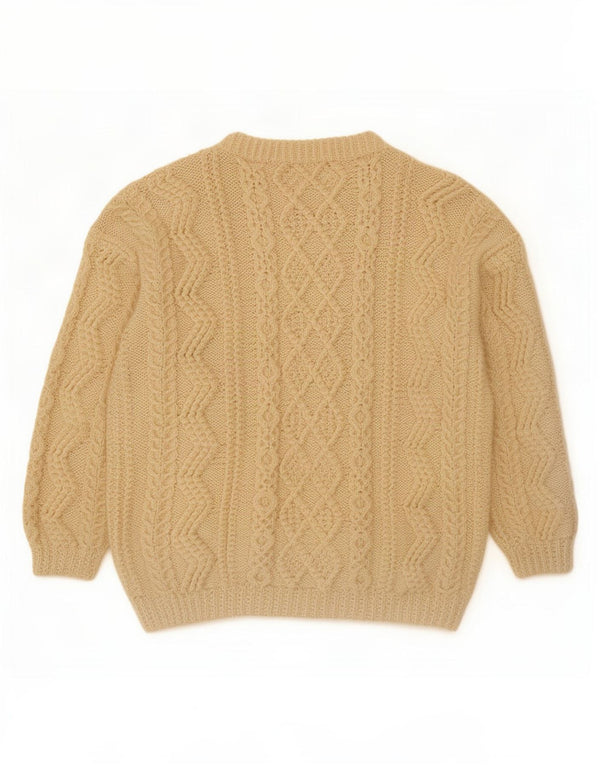 Vintage herre sweater med rund hals 2XL Off White