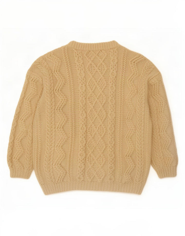 Vintage herre sweater med rund hals 2XL Off White