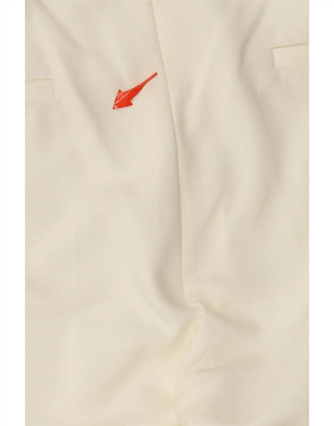 ZARA Womens Straight Chino Trousers Medium W30 L32 White Polyester