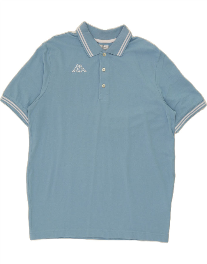KAPPA Mens Polo Shirt Large Blue Cotton Vintage Kappa and Second-Hand Kappa from Messina Hembry 
