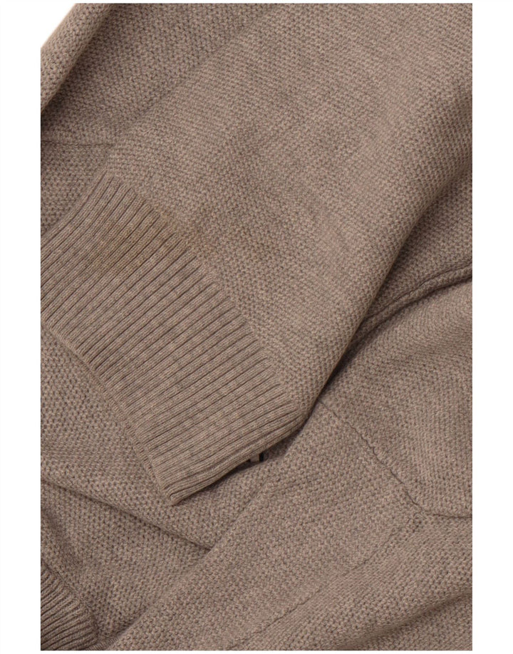 TOMMY HILFIGER Sweater med lynlås til mænd XL Grå bomuld