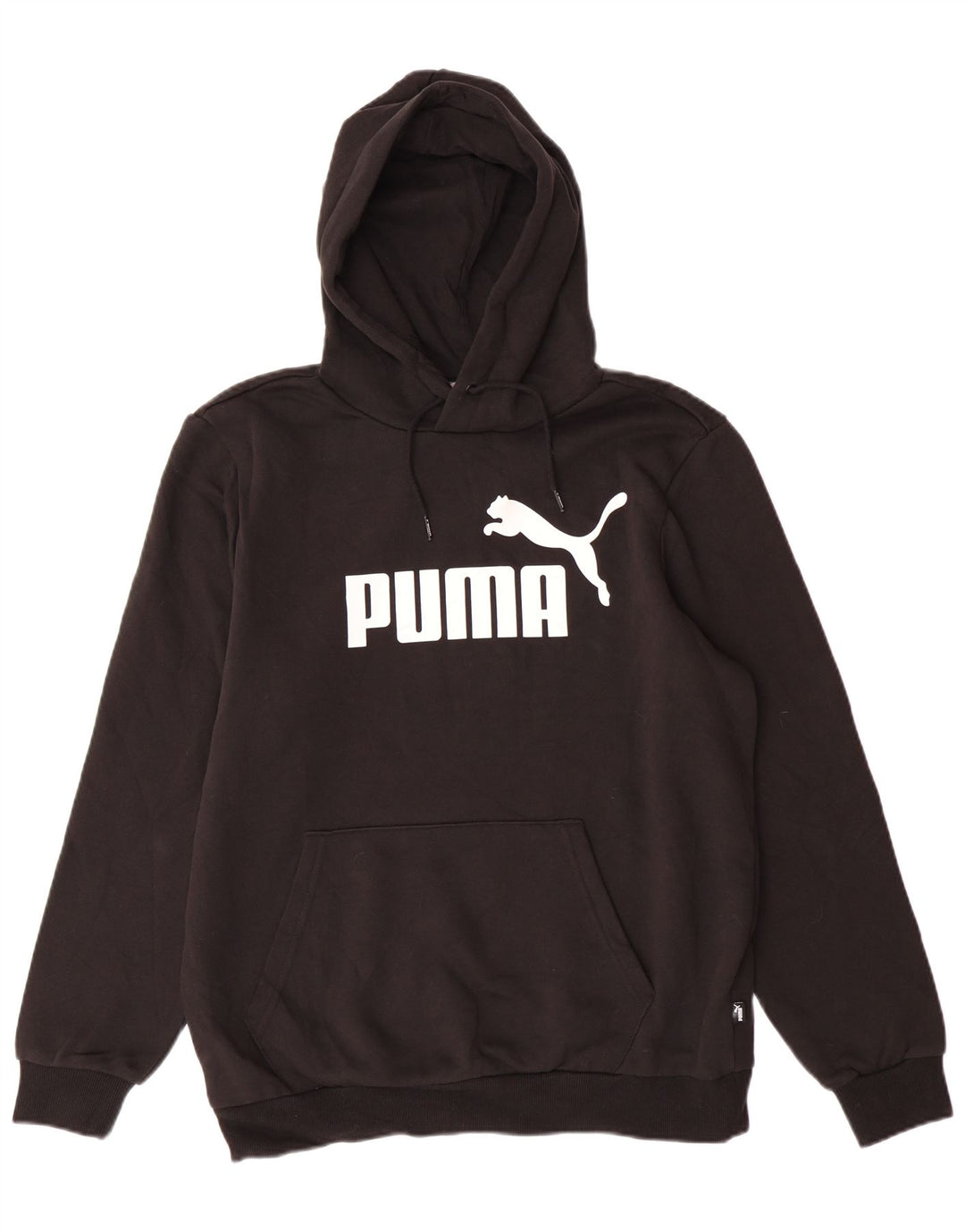 PUMA Grafisk hættetrøje til mænd mellem sort bomuld
