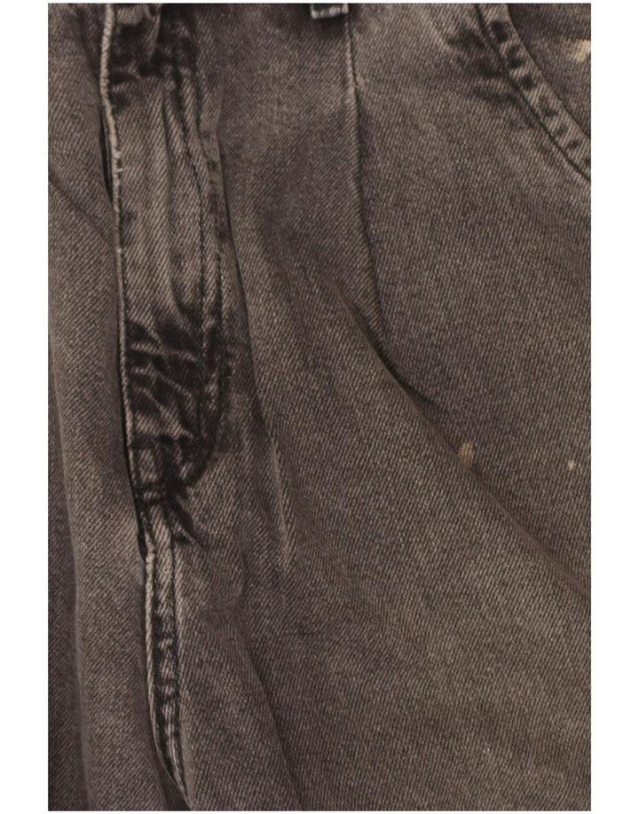 Zara Dameballon Højtaljede Cropped Jeans EU 40 Medium W30 L26 Grå