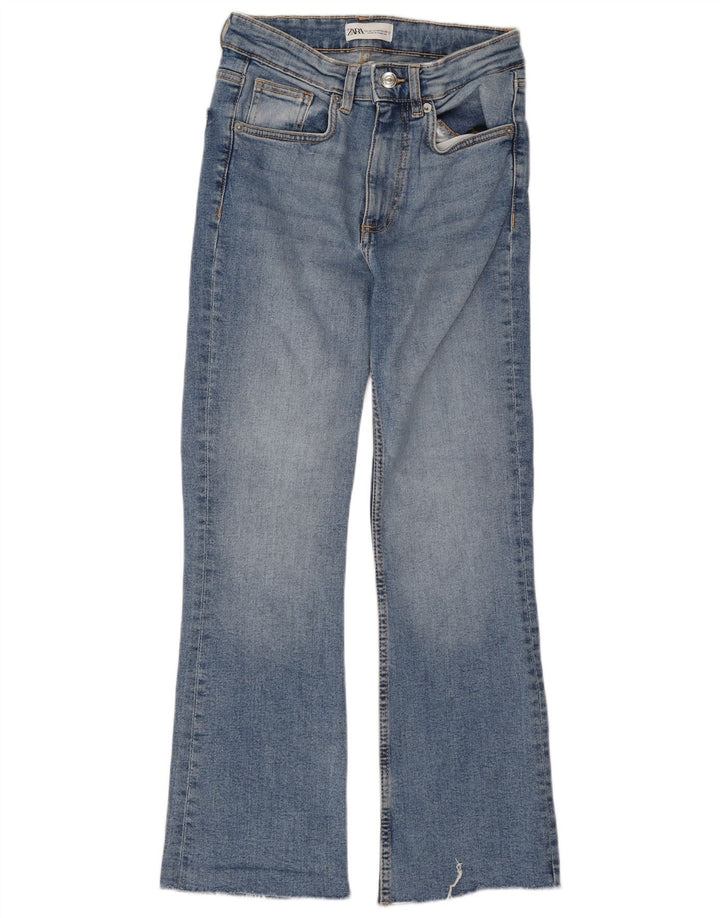 Zara Dame Bootcut Jeans EU 36 XS W26 L26 Blå