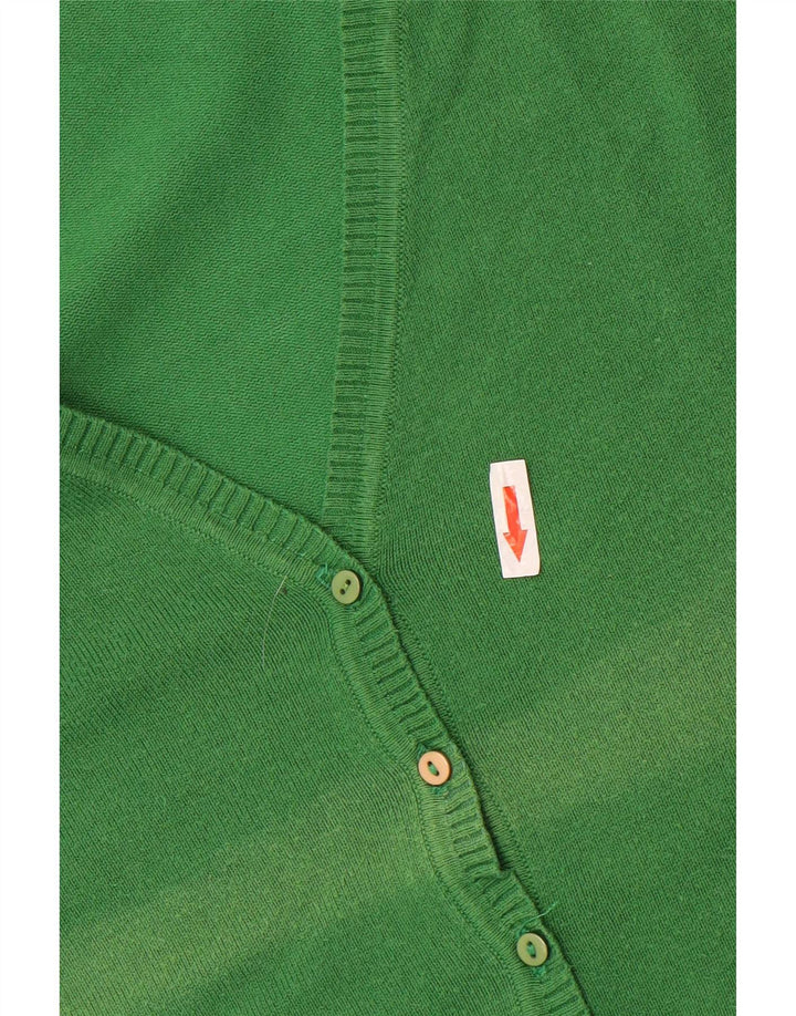 Zara Womens Crop Cardigan Sweater UK 12 Medium Green Bomuld