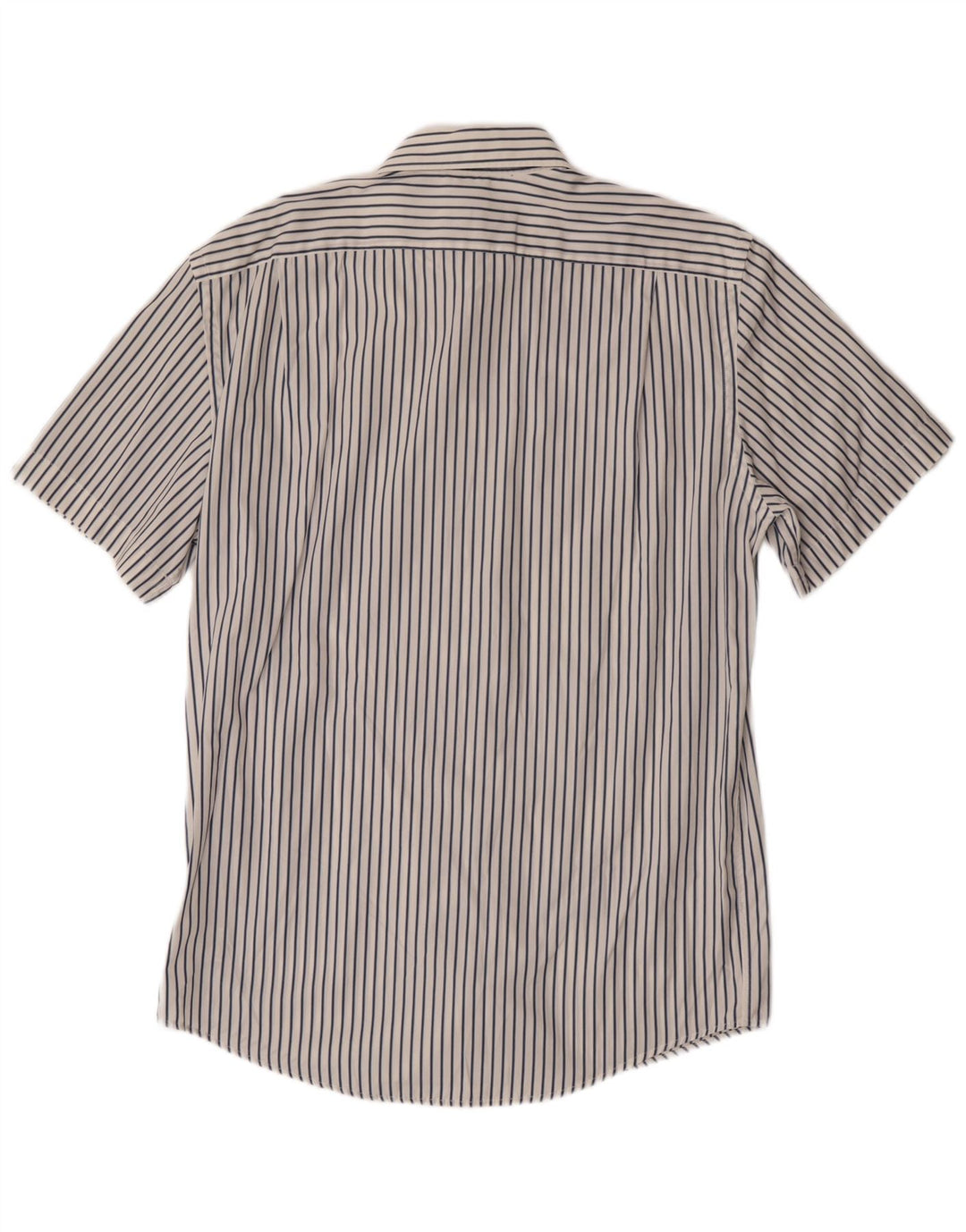 Lacoste Herre Kortærmet Regular Fit Skjorte Størrelse 42 Stor hvid nålestribe