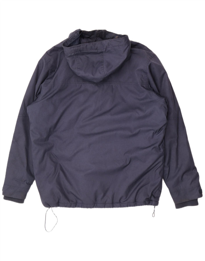 Columbia Windbreaker-jakke med hætte til mænd UK 42 XL Navyblå polyester