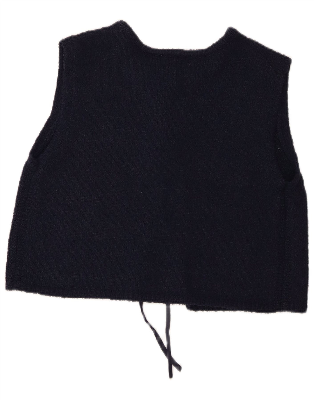 Marks & Spencer Dame ærmeløs cardigan sweater UK 12 Medium Navy Blue