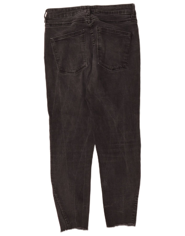 Zara Womens High Waist Skinny Jeans EU 40 Medium W30 L24 Black Cotton