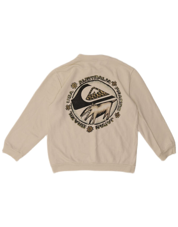 Quiksilver Boys Graphic Sweatshirt Jumper 11-12 år Hvid