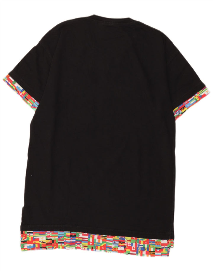 Octopus Herre Grafisk T-Shirt Top XS Sort Geometrisk