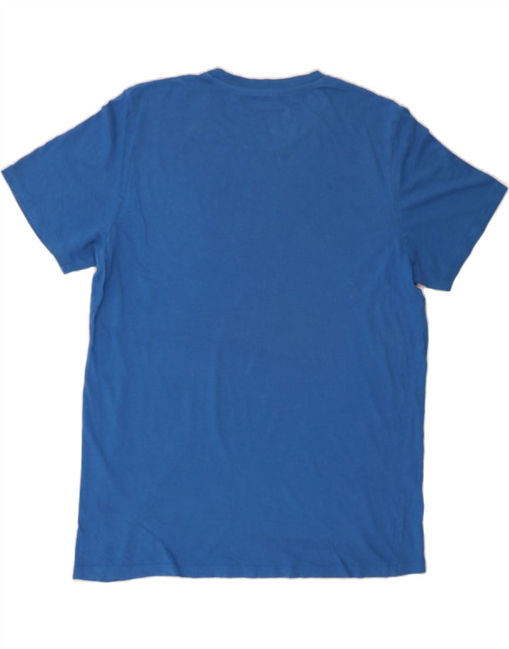 JACK & JONES Mens Graphic T-Shirt Top 2XL Blue Cotton Vintage Jack & Jones and Second-Hand Jack & Jones from Messina Hembry 