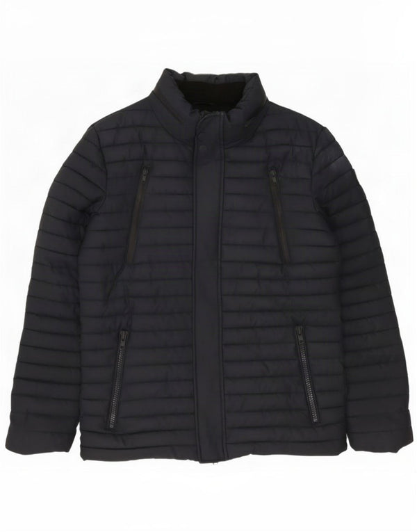 Superdry Polstret jakke til mænd UK 40 Large Navy Blue Polyester