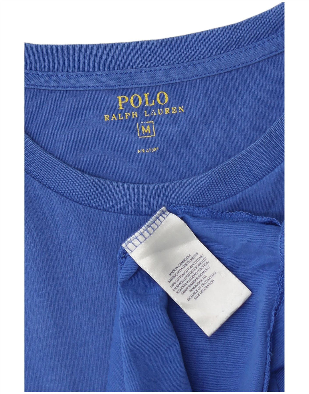 Polo Ralph Lauren Herre T-shirt Top Medium Blue Bomuld