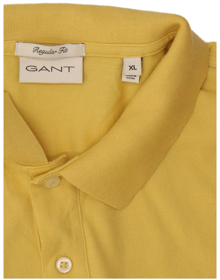 GANT Herre Regular Fit Polo Shirt XL Gul Bomuld